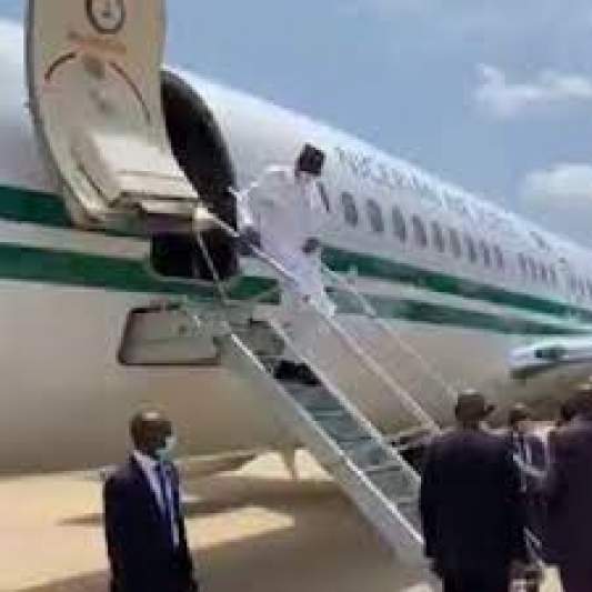 VIDEO: Buhari arrives Kano for son's wedding