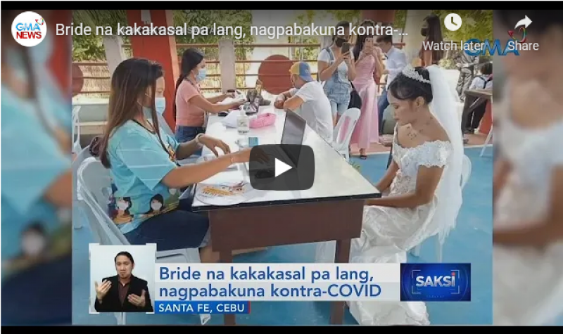 Bride in Cebu gets vaxxed right after wedding