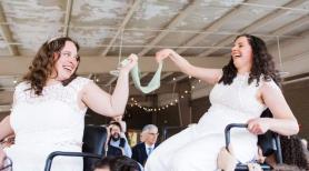 Their same-sex rabbinical wedding was a historic first for the Conservative movement.