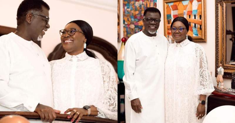 Mensa Otabil and Wife Joy Otabil Captured In Loved-up Photos As They Celebrate Their 35th Wedding Anniversary
