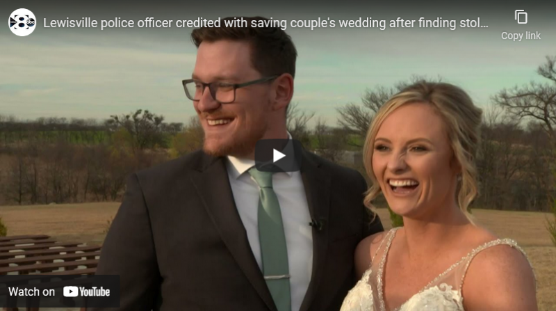 Police Officer Saves Texas Couple's Wedding, Locates Stolen Rings Day Before Ceremony