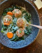 This steaming Italian wedding soup is for two