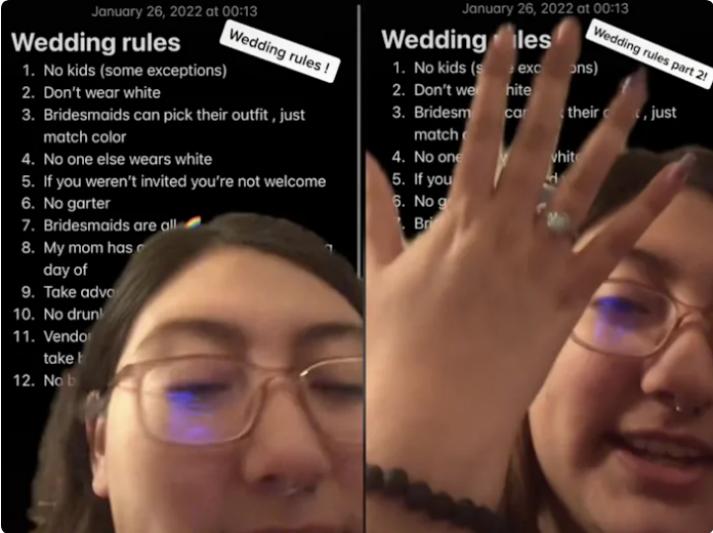 Woman reveals a list of strict rules for her upcoming wedding: ‘No kids’