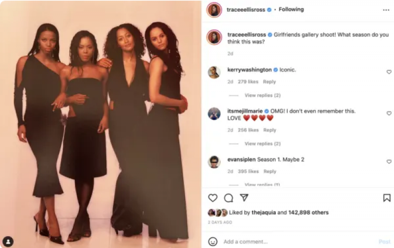 â€˜We Want to See Joanâ€™s Weddingâ€™: Tracee Ellis Ross Sends Fans Into a Frenzy After Posting Throwback â€˜Girlfriendsâ€™ Photo