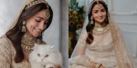 Alia Bhatt shares her wedding portraits with her pet cat
