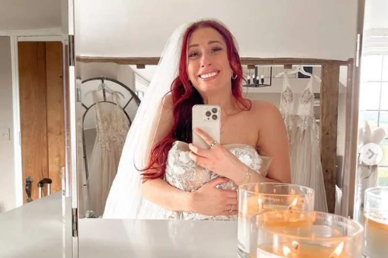 Stacey Solomon in tears while wearing wedding dress and veil ahead of big day